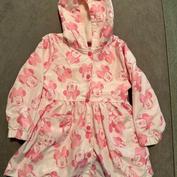 Youth 5T Pink Minnie Hooded Lightweight Hooded Jacket - Pink - Picture 6 of 6